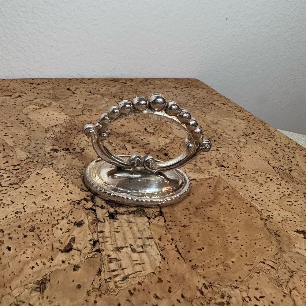 Elegant Silver Plated Place Card/Photo Holder